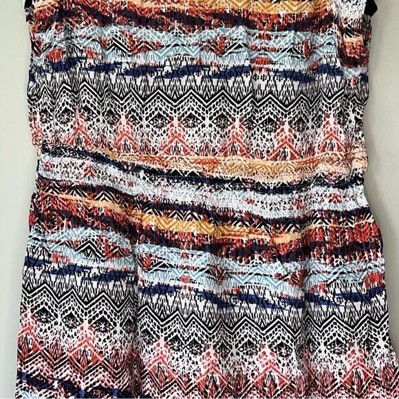 Angie Pink / Blue / Black Patterned Tunic Tank Size Large - Picture 6 of 9